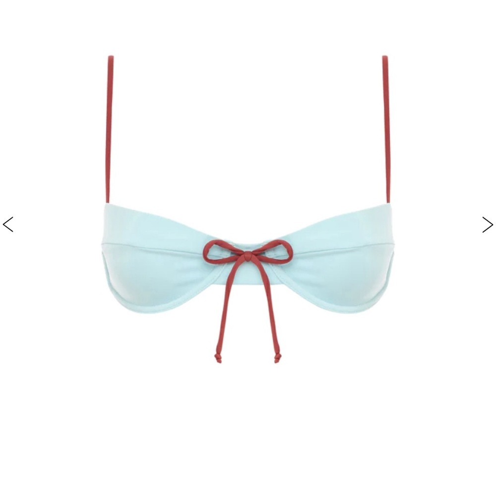 WITH JÉAN Jeanie Bikini Top Baby Blue